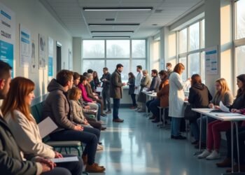 ممرضة تعطي لقاح الإنفلونزا لأحد كبار السن في عيادة ألمانية استعدادا لموسم الإنفلونزا المبكر 2025