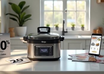 جهاز Ninja Multikocher متعدد الوظائف مع عروض بلاك فرايداي 2025 على طاولة مطبخ عصري