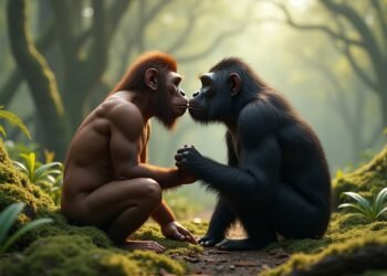 منذ 20 مليون سنة تطور التقبيل كسلوك بيولوجي بين أسلاف الإنسان والقرود العليا. أكسفورد تكشف كيف تحولت القبلة من تغذية الصغار إلى ربط اجتماعي رومانسي.