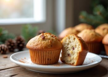 مافن الموز بالقرفة بطعم القرفة الدافئ والموز الناضج، وصفة سهلة وسريعة تضفي دفء الشتاء وفرحة الأعياد مع طراوة مثالية في كل قضمة.