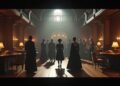 صورة بالذكاء الاصطناعي تحاكي كواليس إنتاج مسلسل Titanic Sinks Tonight مع ديكورات السفينة وتفاصيل الدراما التاريخية