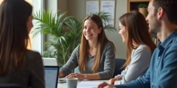 شبان يتلقون تدريباً رقميًا في بيئة عمل حديثة