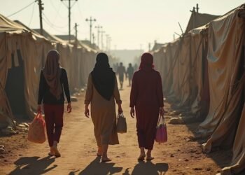 مخيمات للاجئين في سوريا تعاني من اكتظاظ وقلة في الموارد الأساسية.