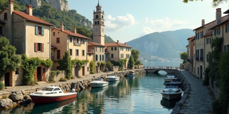 A scenic view of Sant'Antonino in Corsica and Guérande, showcasing their natural beauty and traditional architecture