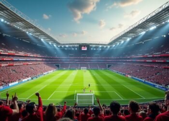 مباراة بين بايرن ميونيخ وبي إس في آيندهاوفن في ملعب كروي.