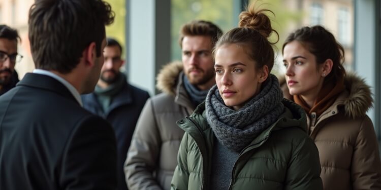 Refugees in Germany receiving support at a social services office