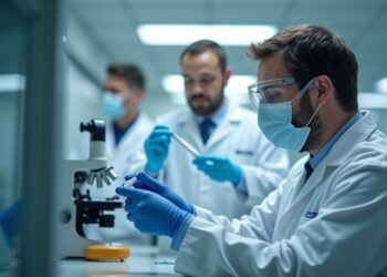 صورة واقعية لبحث حول عقار منع الحمل للرجال في مختبر