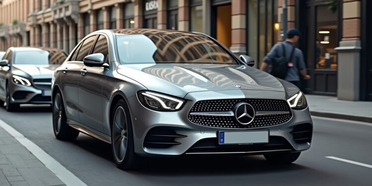 صورة لإي كلاس الكهربائية من مرسيدس بنز بتصميم تقليدي
