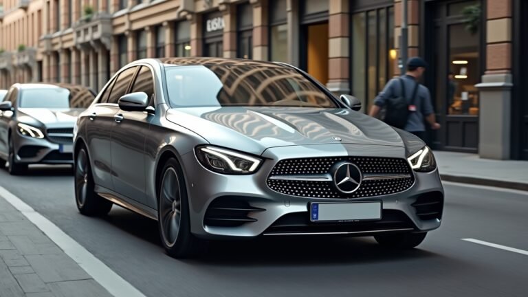 صورة لإي كلاس الكهربائية من مرسيدس بنز بتصميم تقليدي