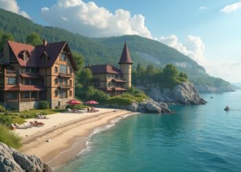 صورة واقعية لقصر روجن وشواطئها الجميلة مع خيارات الإقامة السياحية