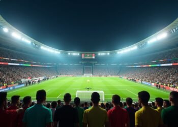 صورة بالذكاء الاصطناعي تحاكي أجواء حماسية في ملعب مراكش تجمع نيجيريا والجزائر في ربع نهائي كأس أمم أفريقيا 2025