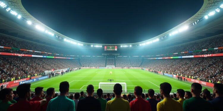 صورة بالذكاء الاصطناعي تحاكي أجواء حماسية في ملعب مراكش تجمع نيجيريا والجزائر في ربع نهائي كأس أمم أفريقيا 2025