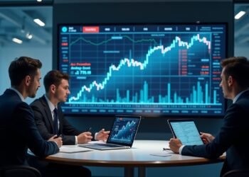 صورة بالذكاء الاصطناعي تحاكي مشهداً إخبارياً مالياً مع مخططات الأسهم وشعار FIRI وتداولات المستثمرين وتحليل السوق.