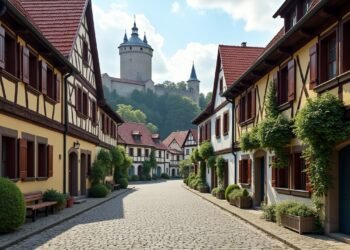 نظرة عامة لمدينة كروناخ مع قلعة روزنبرغ