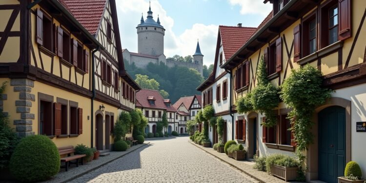 نظرة عامة لمدينة كروناخ مع قلعة روزنبرغ