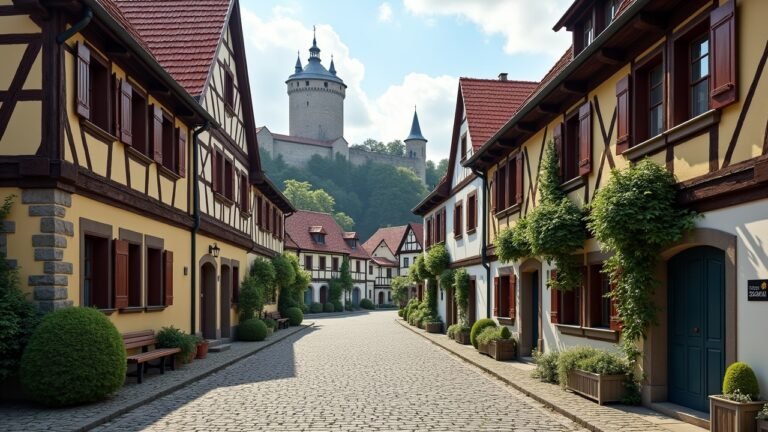 نظرة عامة لمدينة كروناخ مع قلعة روزنبرغ