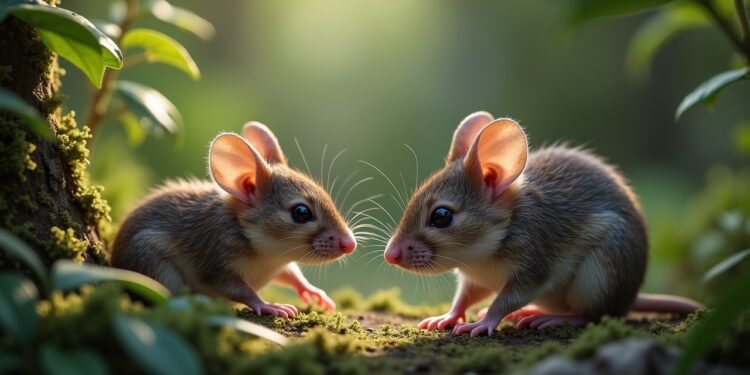 فئران في بيئتها الطبيعية تحمل صغارًا من آباء متعددين.