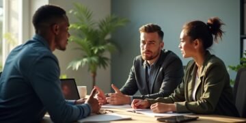 مهاجرون شباب يتحدثون مع مدربين حول فرص التدريب المهني