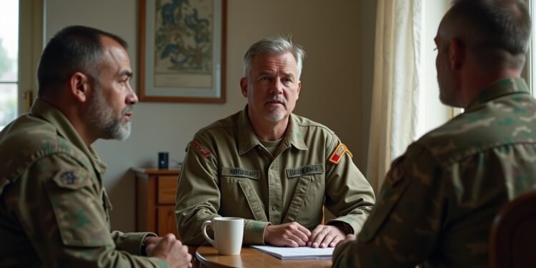 Former British soldiers discussing health impacts of toxic exposure in Iraq