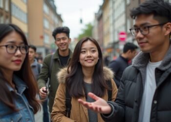 مجموعة من المهاجرين السنغافوريين في ألمانيا يتفاعلون مع الثقافة المحلية