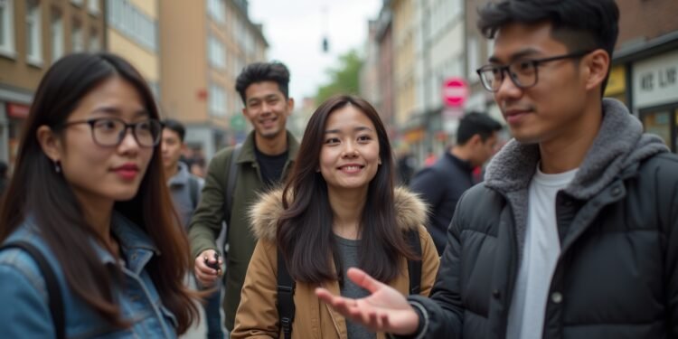 مجموعة من المهاجرين السنغافوريين في ألمانيا يتفاعلون مع الثقافة المحلية