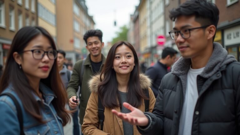 مجموعة من المهاجرين السنغافوريين في ألمانيا يتفاعلون مع الثقافة المحلية