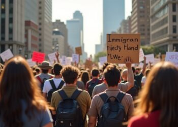 احتجاج في مينيابوليس حول حقوق المهاجرين