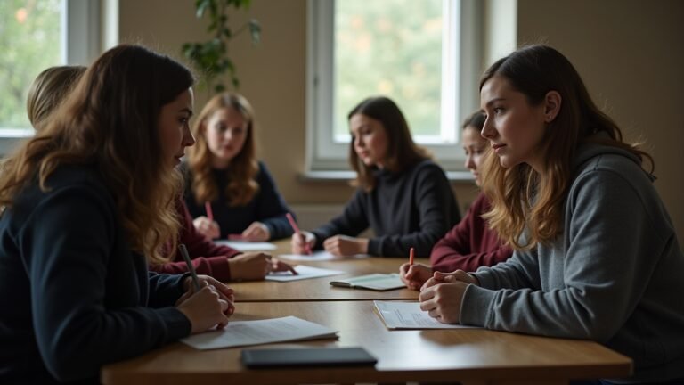 مجموعة من النساء والأطفال في مركز لجوء في ألمانيا