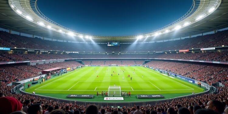 صورة بالذكاء الاصطناعي تحاكي أجواء مباراة ريال مدريد وأتلتيكو مدريد في استاد مدينة الملك عبدالله الرياضية بجدة