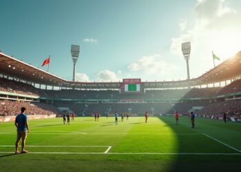 صورة بالذكاء الاصطناعي تحاكي أجواء مباراة نيجيريا والجزائر في كأس الأمم الإفريقية 2025 بملعب مراكش مع تفاعل الجماهير وظهور أعلام الفريقين