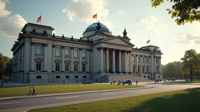 A government building in Germany symbolizing political transition and change