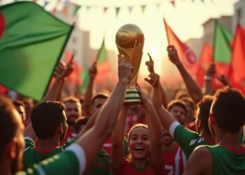 احتفال جماهيري عند وصول كأس العالم 2026 إلى الجزائر