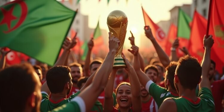 احتفال جماهيري عند وصول كأس العالم 2026 إلى الجزائر