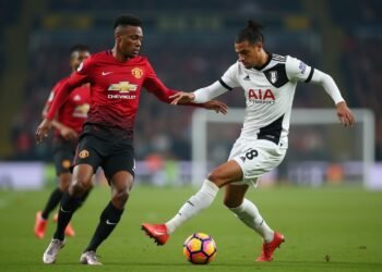 مشهد من مباراة مانشستر يونايتد وفولهام أثناء أحداث مثيرة