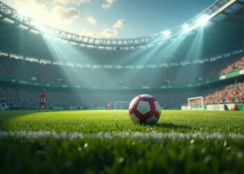 مشهد لمباراة كرة قدم سعودية في ملعب مفعم بالحماس