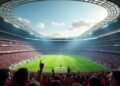 Stadium filled with fans during FIFA World Cup excitement