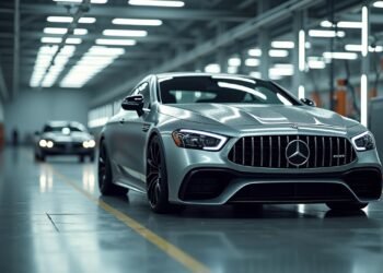 مرسيدس-أمجي في مصنع السيارات أثناء إطلاق C53 الجديدة