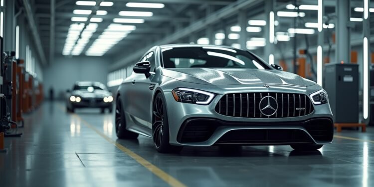 مرسيدس-أمجي في مصنع السيارات أثناء إطلاق C53 الجديدة