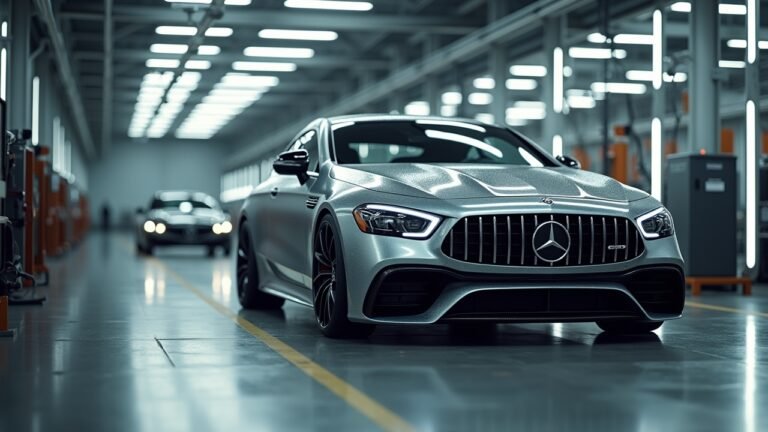 مرسيدس-أمجي في مصنع السيارات أثناء إطلاق C53 الجديدة