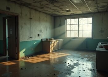 صورة توضح مشكلات العفن في السكن العسكري.