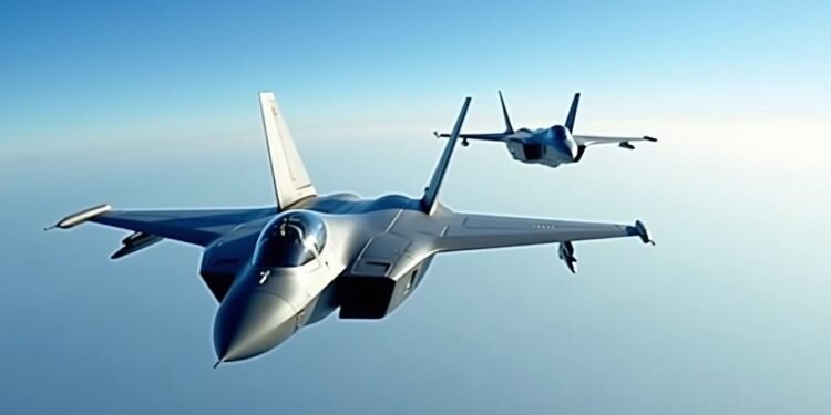 طائرتا سو-57 إي الشبحية تحلقان فوق الجزائر في سماء صافية.