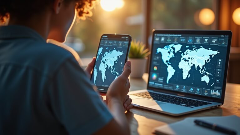 مشهد يوضح التطور التكنولوجي في الجزائر مع التركيز على الذكاء الاصطناعي.