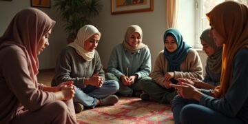 لاجئون يتلقون العلاج بالموسيقى في جلسة جماعية