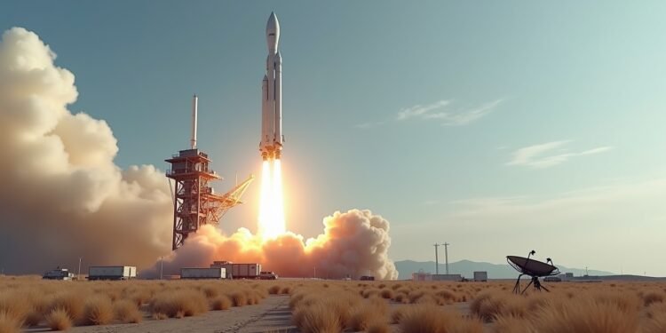 موقع إطلاق الأقمار الصناعية العسكرية بأحدث التقنيات