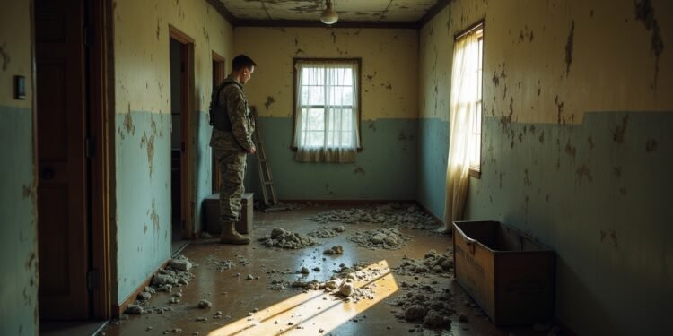 Military housing showing mold issues affecting living conditions for soldiers