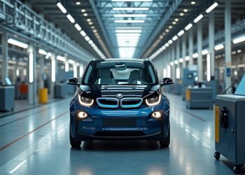 خط إنتاج سيارة بي إم دبليو i3 الكهربائية في مصنع ميونيخ