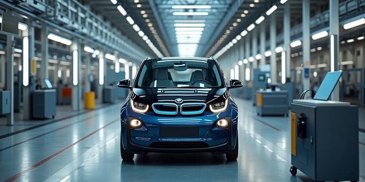 خط إنتاج سيارة بي إم دبليو i3 الكهربائية في مصنع ميونيخ