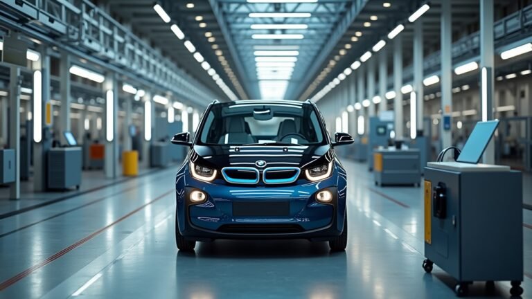 خط إنتاج سيارة بي إم دبليو i3 الكهربائية في مصنع ميونيخ