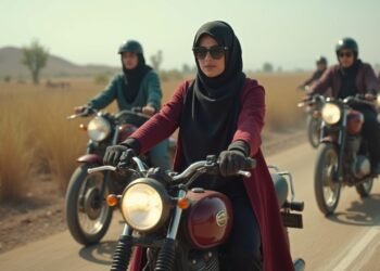 نساء إيرانيات يتلقين تدريبًا على قيادة الدراجات النارية