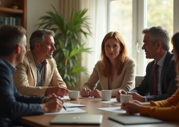 لقاء لمناقشة التبرعات الخيرية بحضور عدد من الأفراد بشكل طبيعي.